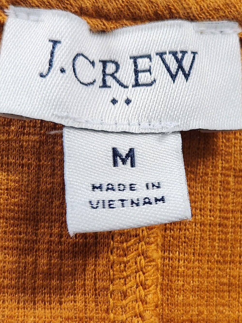 J.Crew Mustard Textured Tie Front Top Size M Casual Boho Blouse - Picture 4 of 10